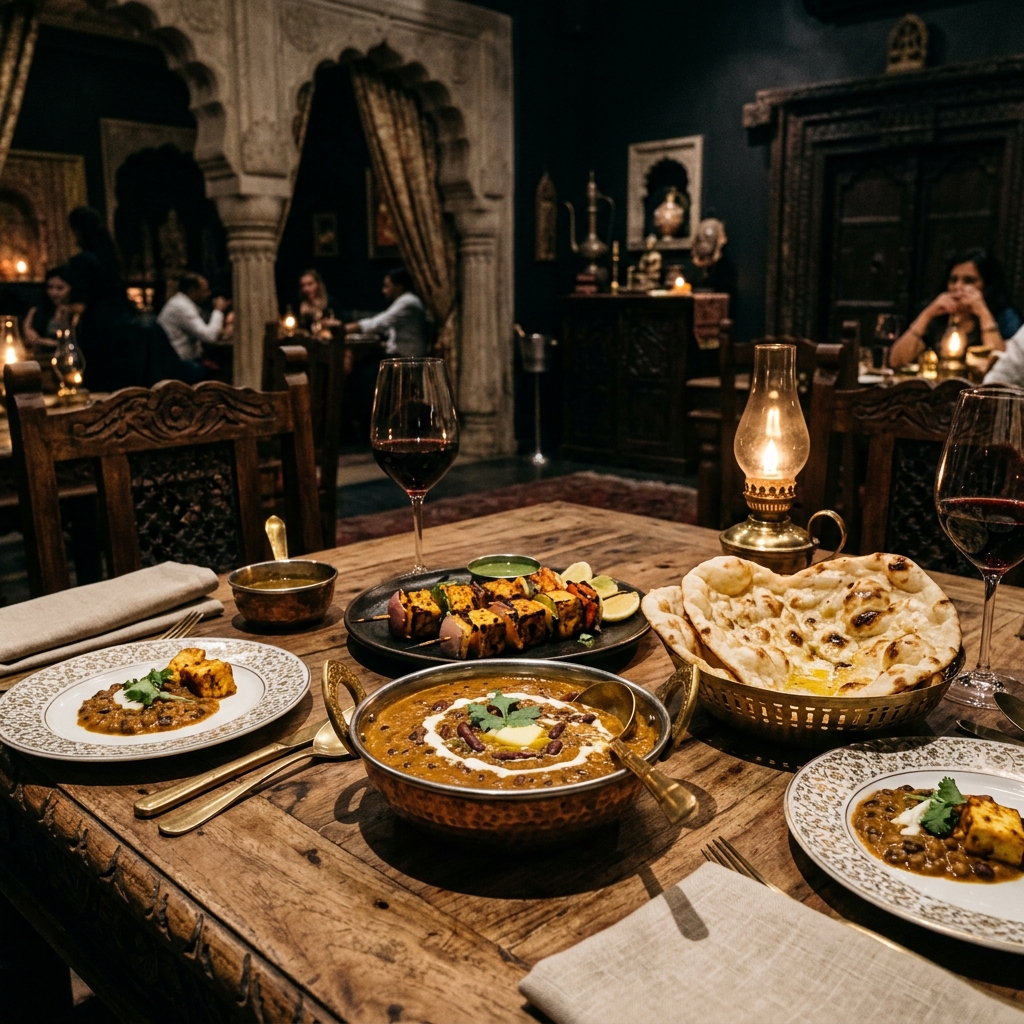 Ghar Restaurant Fine Dining Table Setting